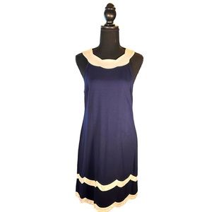 Crown and Ivy Navy and White Sleeveless Dress